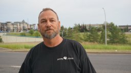 Gary Têtu, seen here in Edmonton on Sun. July 24, 2022, has had a long and bumpy road to healing. During the papal visit, he said he hopes to collect internal resources that he can bring back and share with Indigenous peoples where he lives in British Columbia's Fraser Valley.