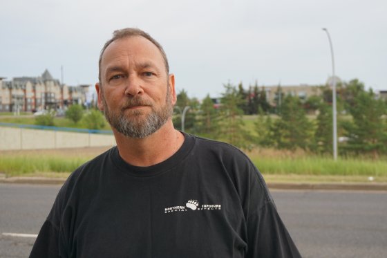 Gary Têtu, seen here in Edmonton on Sun. July 24, 2022, has had a long and bumpy road to healing. During the papal visit, he said he hopes to collect internal resources that he can bring back and share with Indigenous peoples where he lives in British Columbia's Fraser Valley.