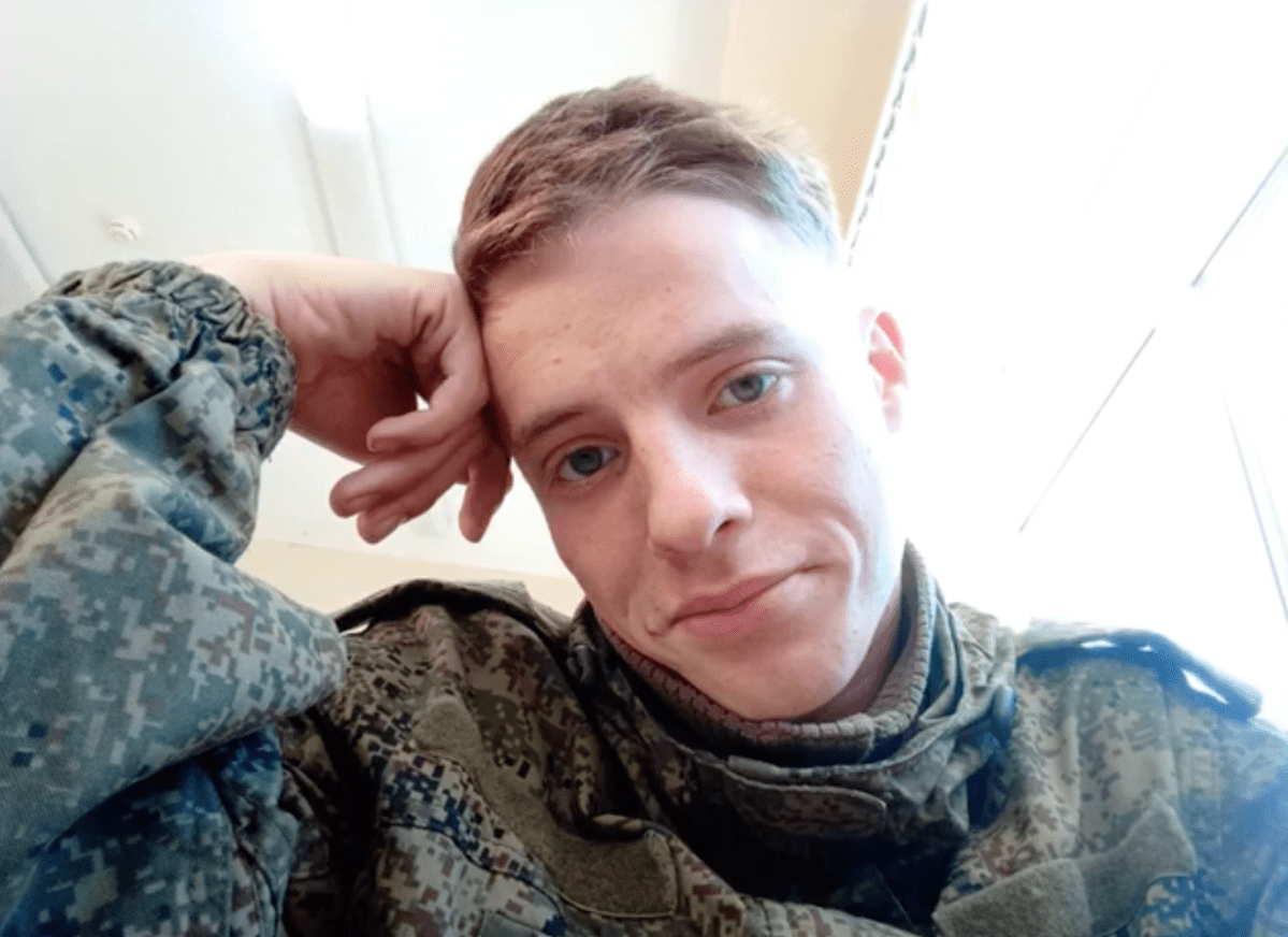 Danil Pankin in army uniform.