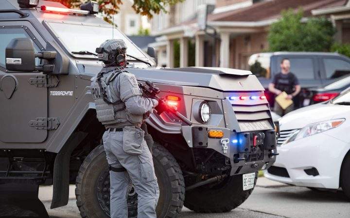 An officer during “Project Entrust.”