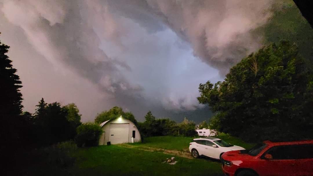 Super cell storm over St. Joseph's, Saskatchewan, about 9:30 p.m. Friday.