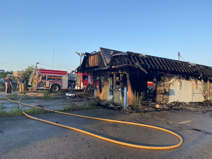 This is the second time within a year that fire crews responded to the Dairy Queen location in South London. 