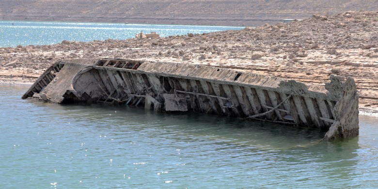 Lake Mead drought reveals WWII-era landing craft as water levels decline