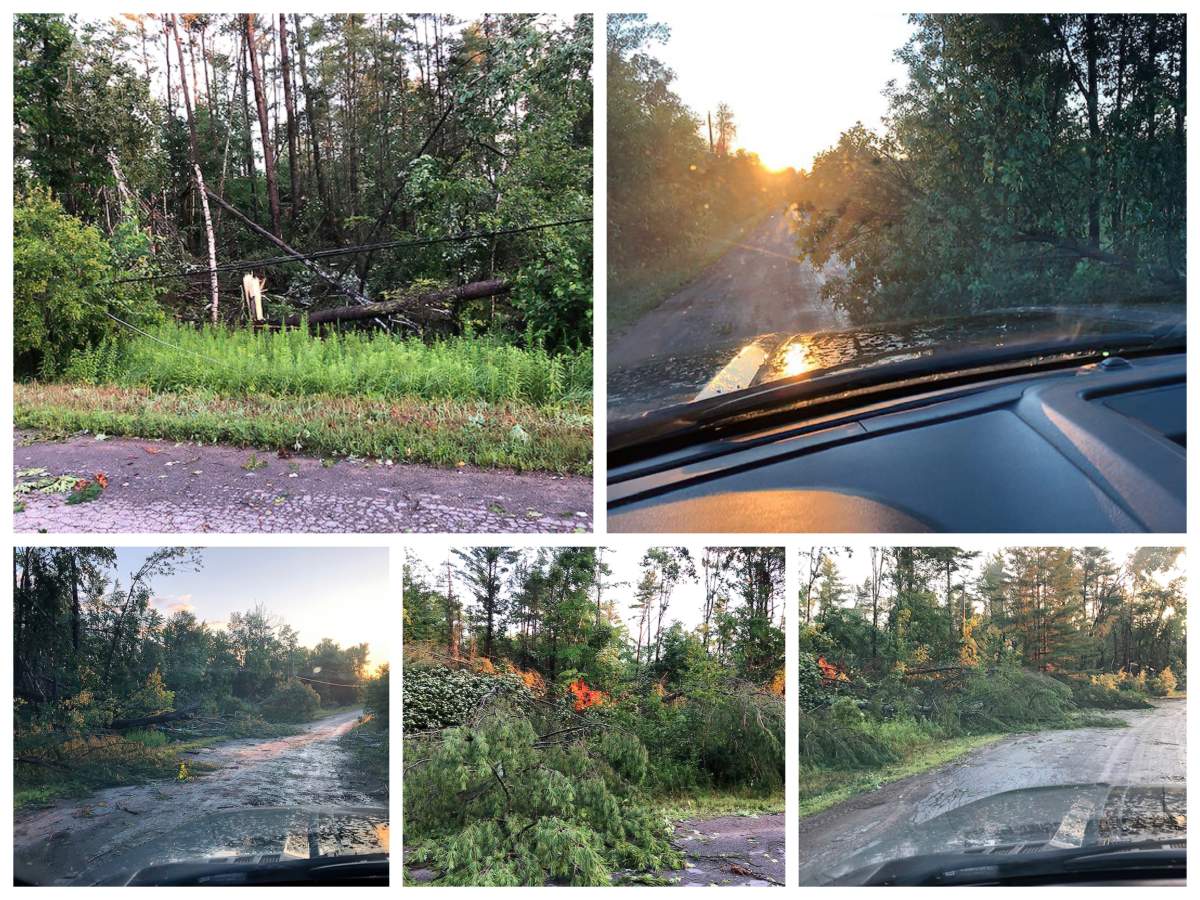 Damage along Glen Allen Road in Marmora.