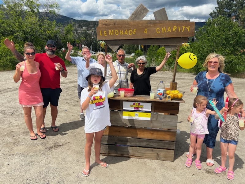 More than 70 lemonade stands in 15 B.C. communities raised $17,200 for JoeAnna’s House in Kelowna. The house provides accommodation for families whose loved ones are receiving care at Kelowna General Hospital.