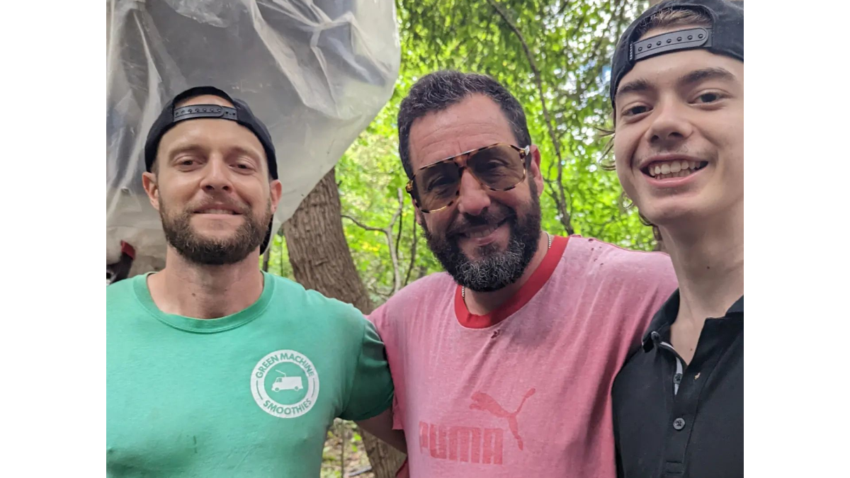 Mike Saratsiotis, owner of the Ancaster-based Green Machine Food Truck, was lucky enough to meet Adam Sandler during a stop on the set of the former SNL alums new Netflix project.