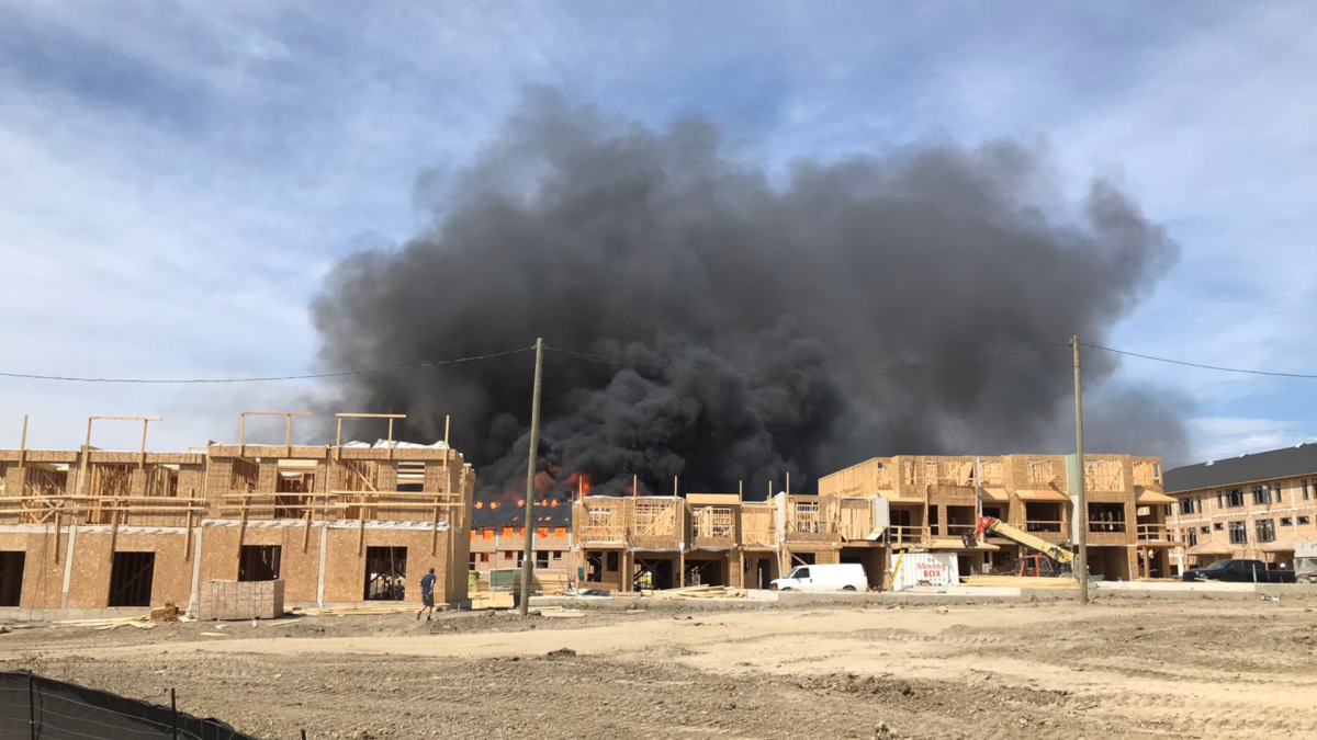 Ontario's Office of the Fire Marshal will not be investigating the cause of a large fire which destroyed 23 homes under construction on the east Mountain July 11, 2022.