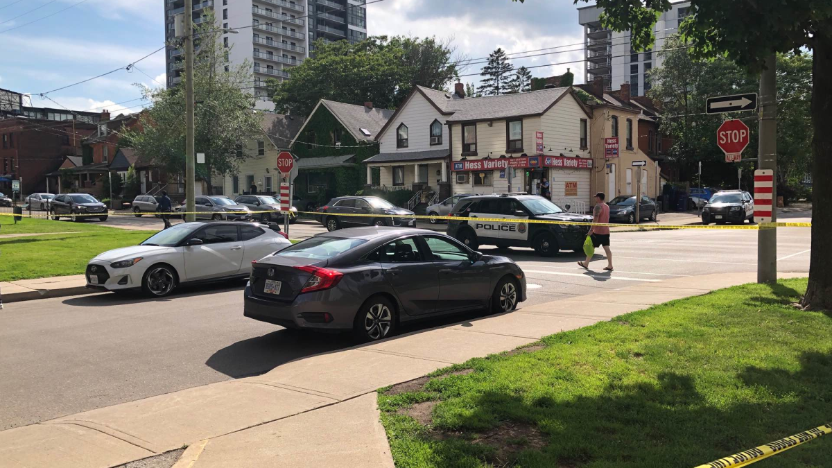 Hamilton Police say two people were injured following a shooting near Hess Street North and Market Street June 12, 2022. 
