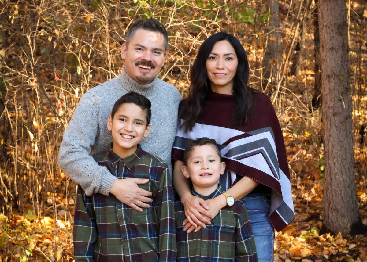 City of Edmonton Ward Dene city councillor Aaron Paquette with his family.