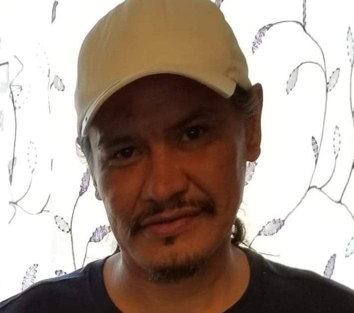 Manitoba RCMP are looking for a suspect in the murder of Johnny Muswagon, 41, seen here.