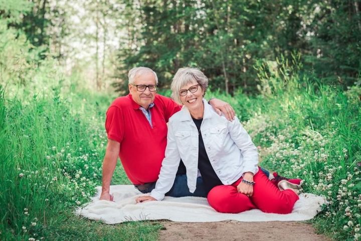 A photo of Keith and Judy Morgan. Judy Morgan died after being hit by a vehicle in Stony Plain, Alta., on July 12, 2022. Her family say they are devastated by their loss.