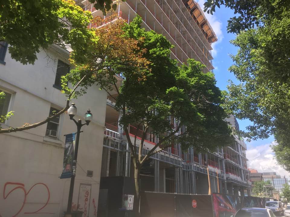 Federal labour minister Seamus O'Regan toured a LIUNA construction site in Hamilton on Tuesday.