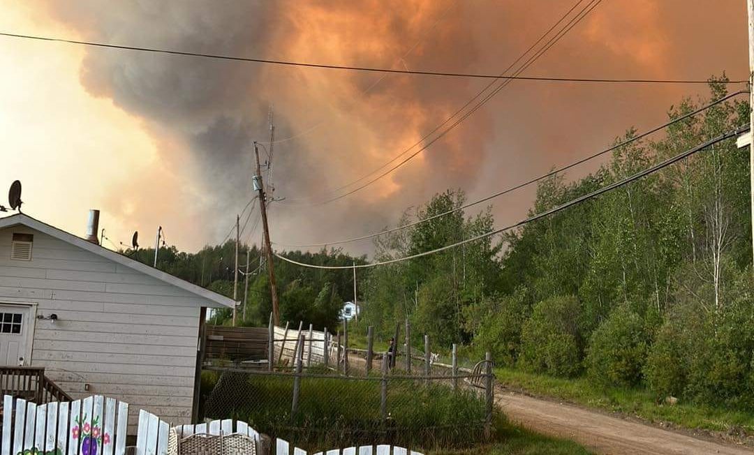 Residents of Mathias Colomb First Nation are being evacuated due to a wildfire on Friday July 15, 2022./Pukatawagan Community Facebook