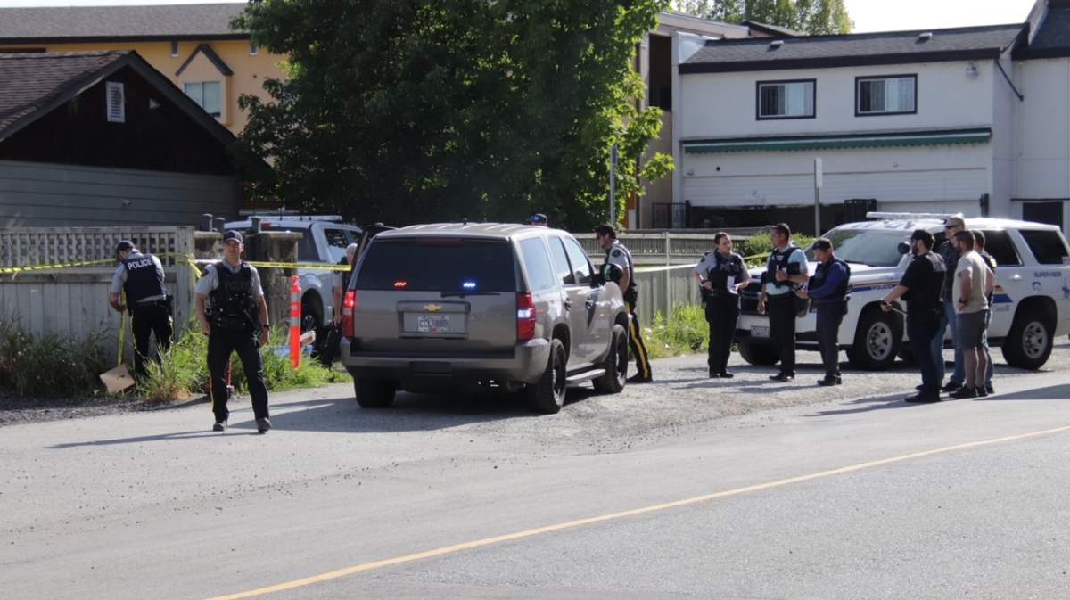 Mounties are busy Friday morning, as a shooting took place in Maple Ridge.