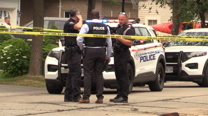 Durham Regional Police are on the scene of a 'domestic-related' stabbing.