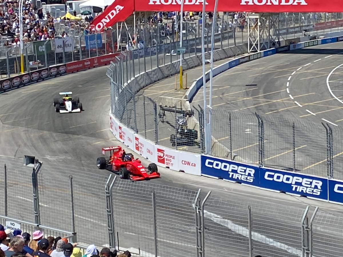 Fans watch the Honda Indy Toronto on Saturday.