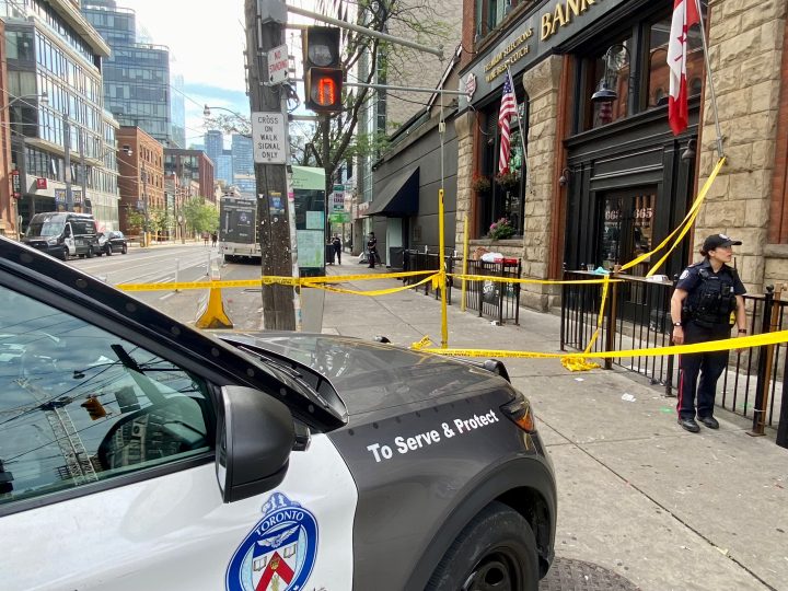 Two people were shot inside a nightclub in downtown Toronto on Sunday.