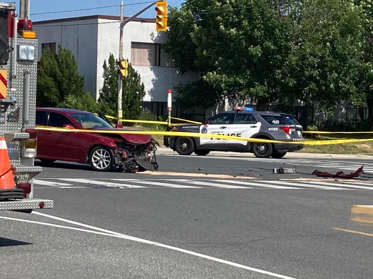 Police say a man is dead after being struck by a vehicle in Toronto.