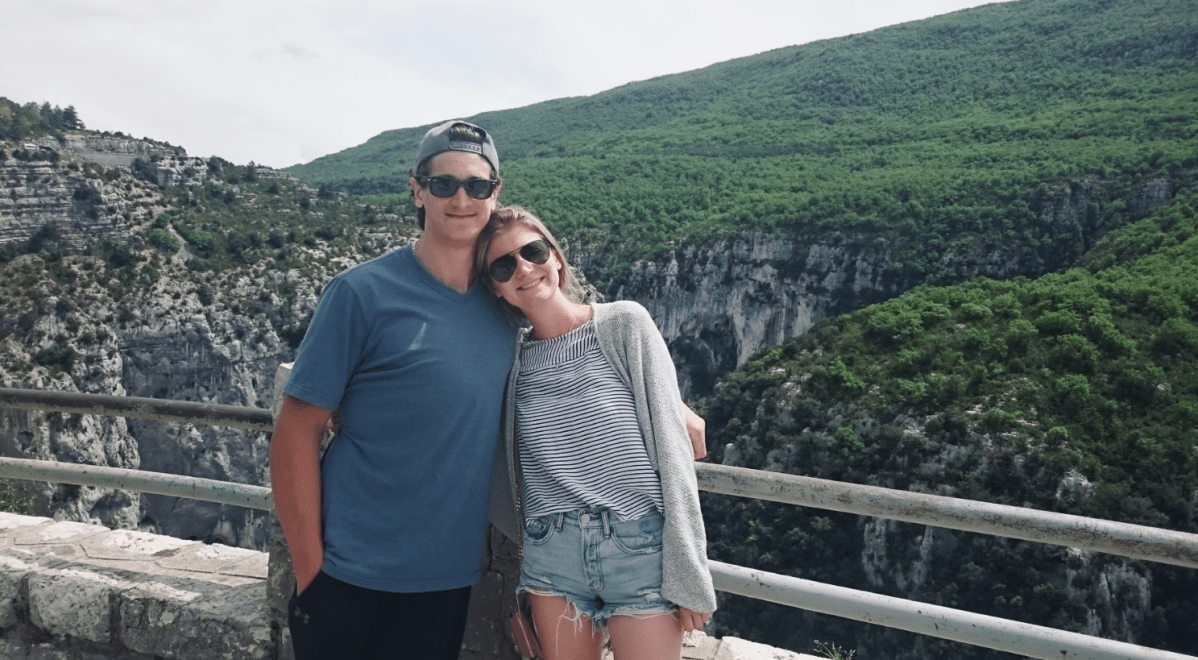 Andrew and Nicole Gnazdowsky are seen together.