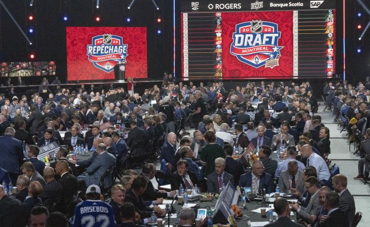 Teams participate in rounds 2-7 during the second day of the 2022 NHL Draft on Friday, July 8, 2022 in Montreal.