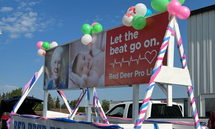 A photo of a Red Deer Pro-Life parade float in Olds, Alta., on July 1, 2022.