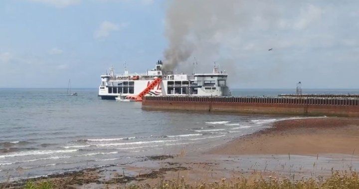 Fire continues to burn on P.E.I.-N.S. ferry, crossings cancelled for rest of weekend