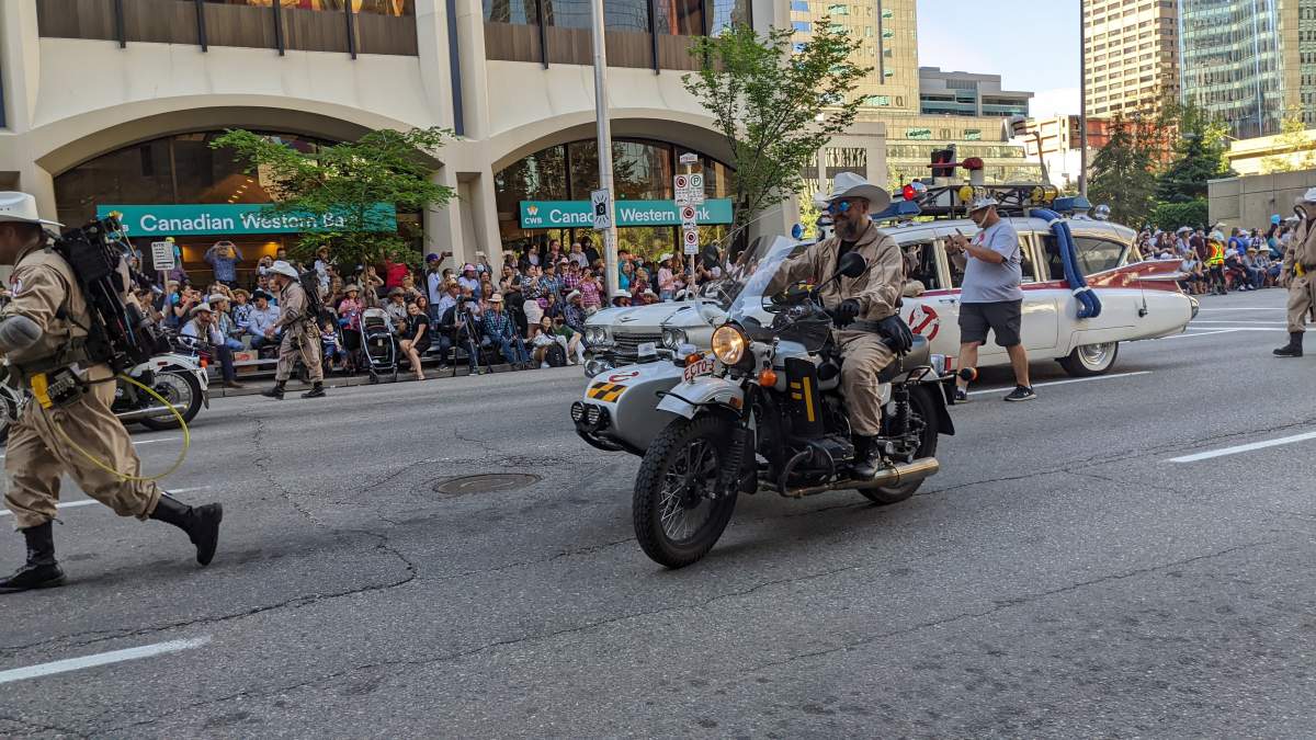 A parade entry at the Calgary Stampede Parade on July 8, 2022.