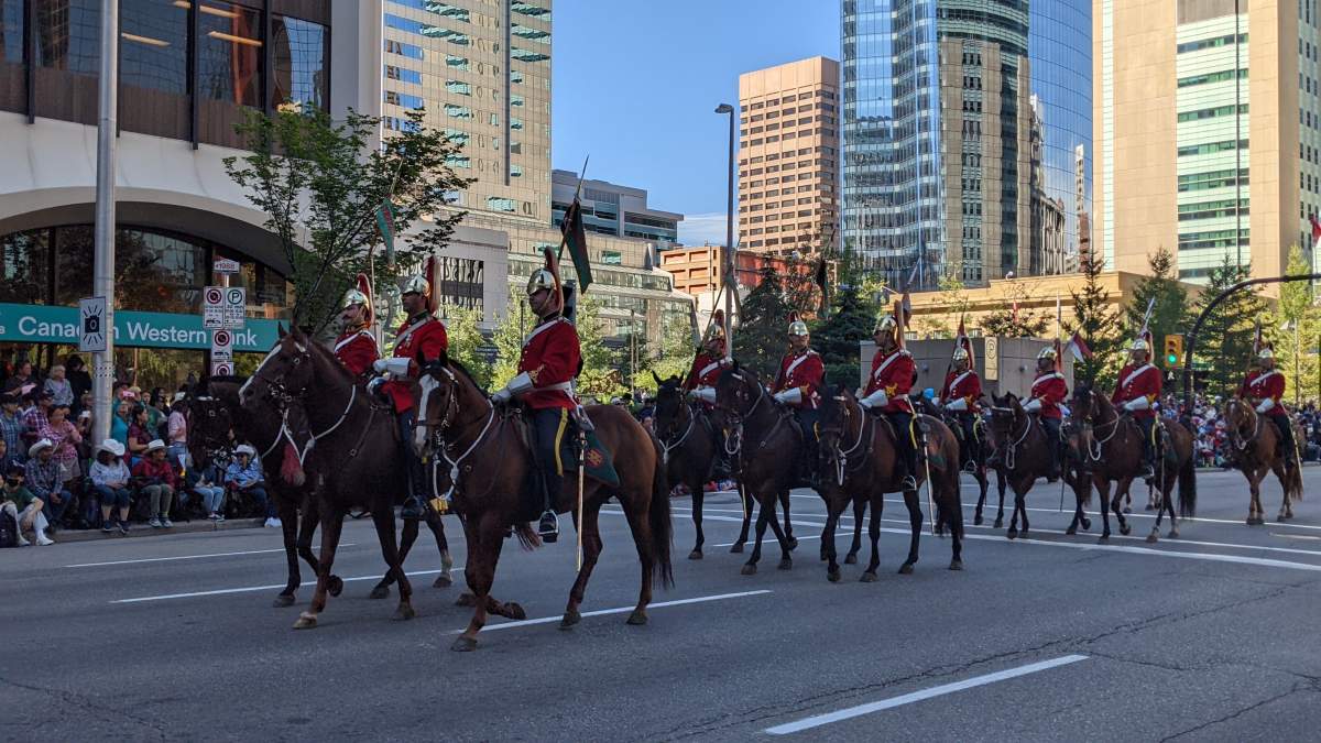 A parade entry at the Calgary Stampede Parade on July 8, 2022.