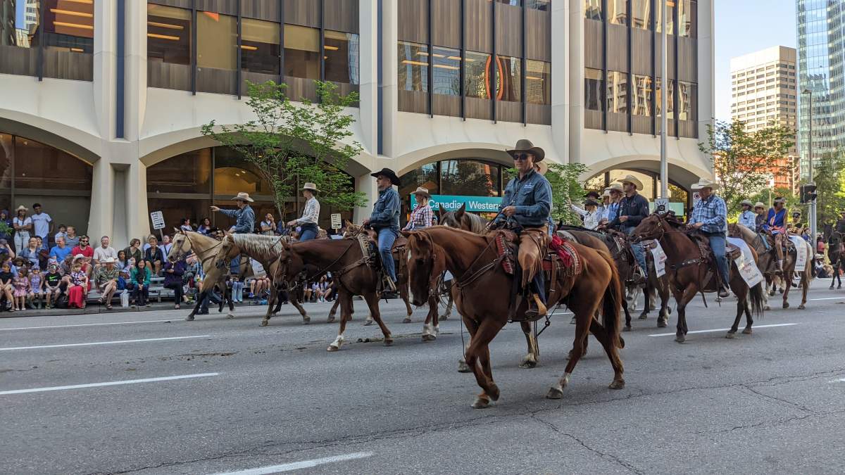 A parade entry at the Calgary Stampede Parade on July 8, 2022.