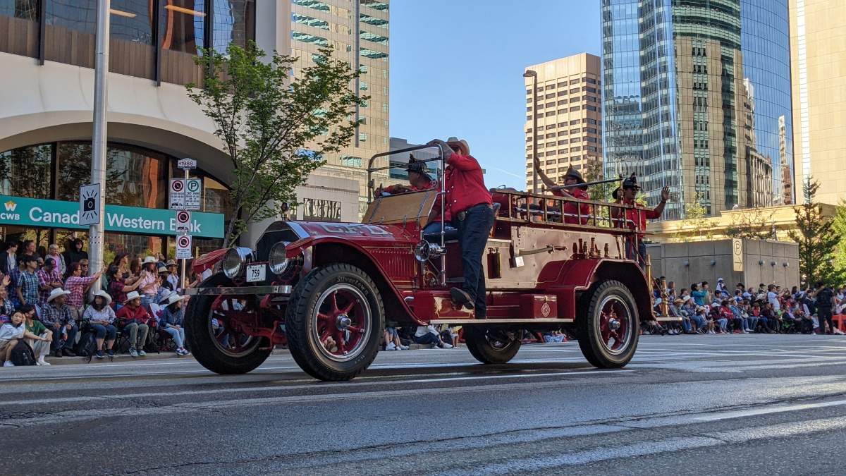 A parade entry at the Calgary Stampede Parade on July 8, 2022.