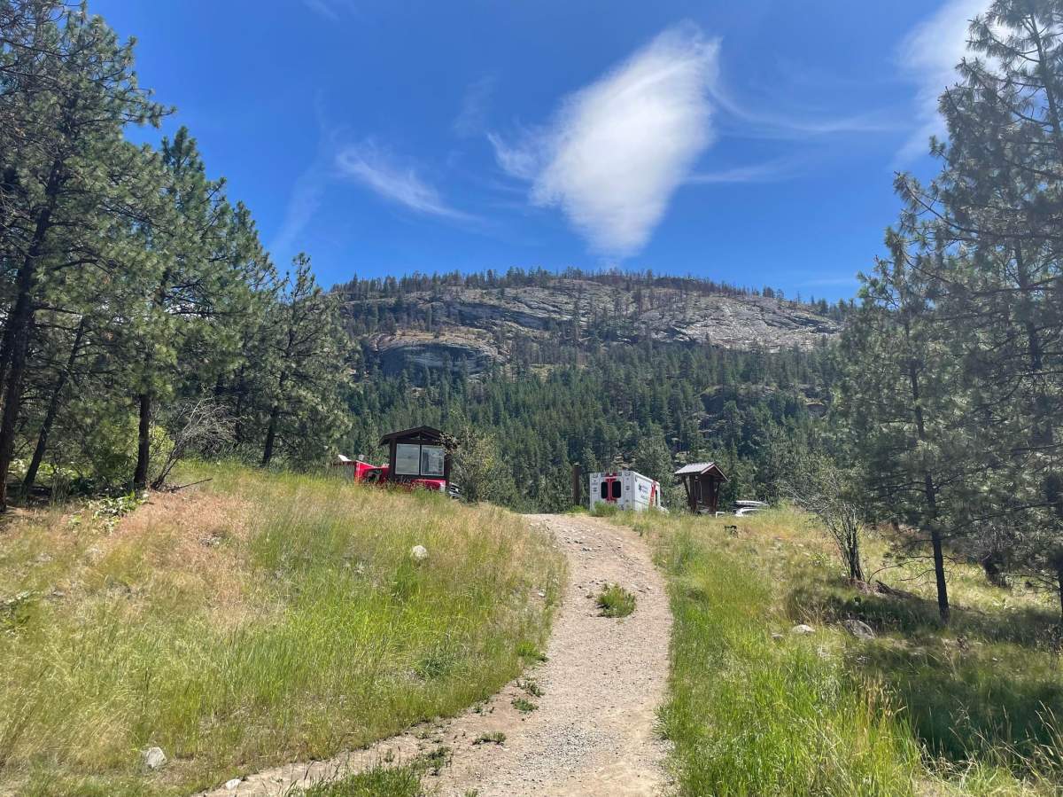 The Penticton Fire Department says the climber, a 50-year-old man, suffered significant injuries from a 40-foot fall.