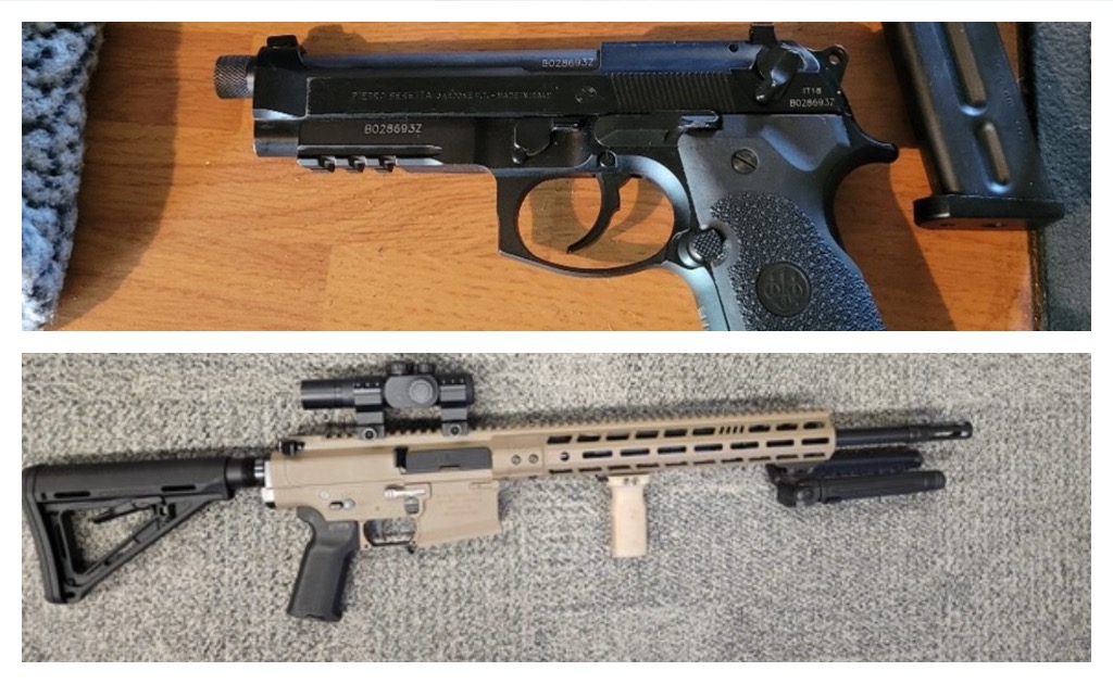Firearms recovered in Marmora following a break-in at a residence in Peterborough on July 8, 2022.