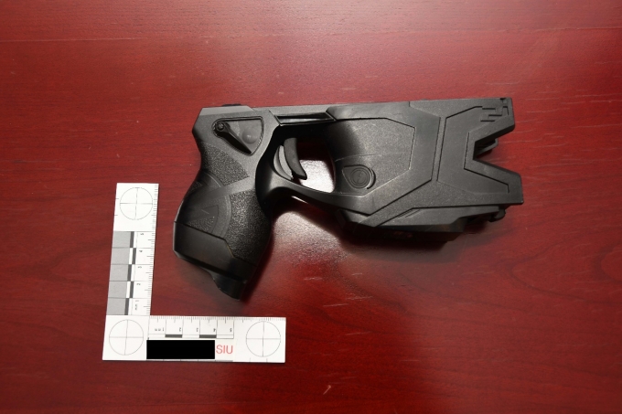 A conducted energy weapon seized by the Special Investigations Unit after a City of Kawartha Lakes Police officer discharged the weapon on a man in Lindsay in March. 