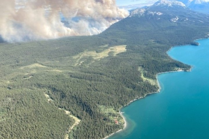 Lightning sparks wildfire at B.C./Yukon border