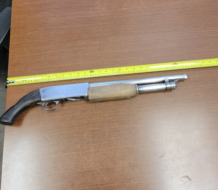 A shotgun seized by RCMP.