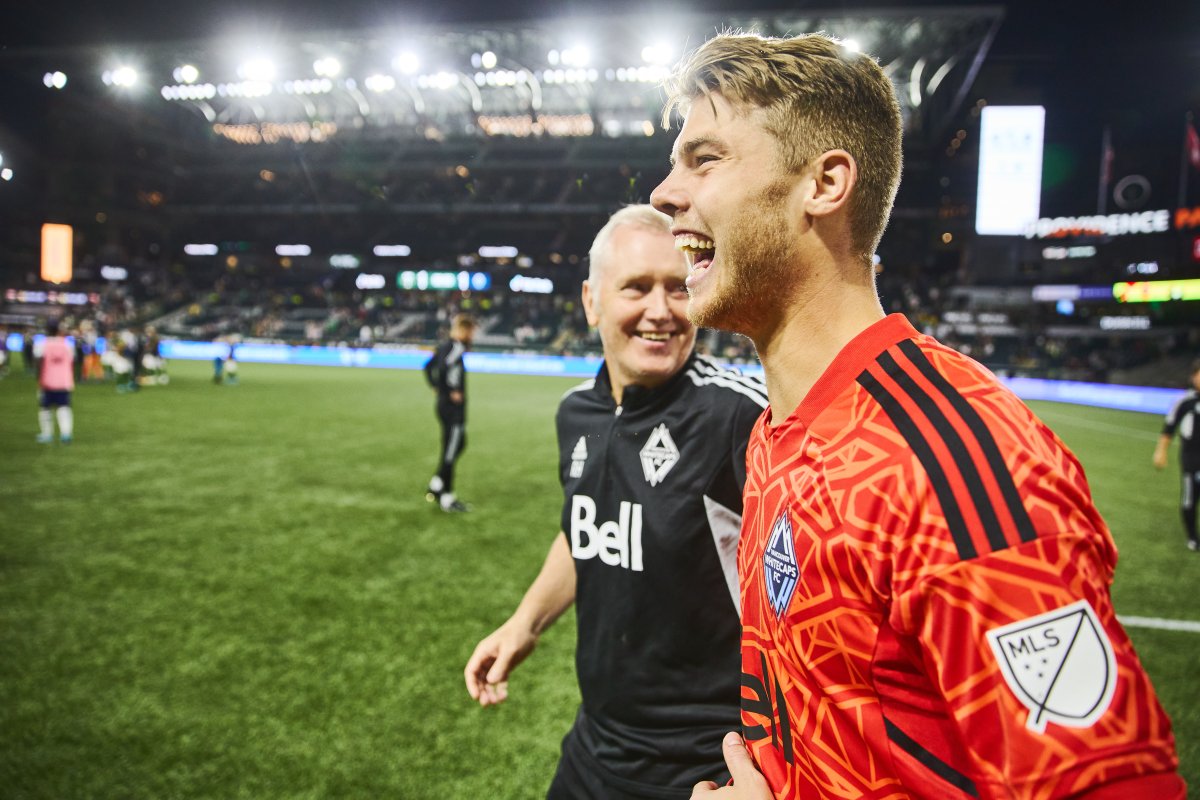 Isaac Boehmer of Okanagan Falls was called in to take over the Whitecaps’ net halfway through a game on Wednesday. Then, on Sunday, he played the full 90 minutes.