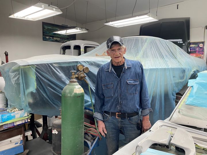 Don Zawasky at his Donz Wheel of Time Restoration shop in northeast Calgary on Tuesday July 12.
