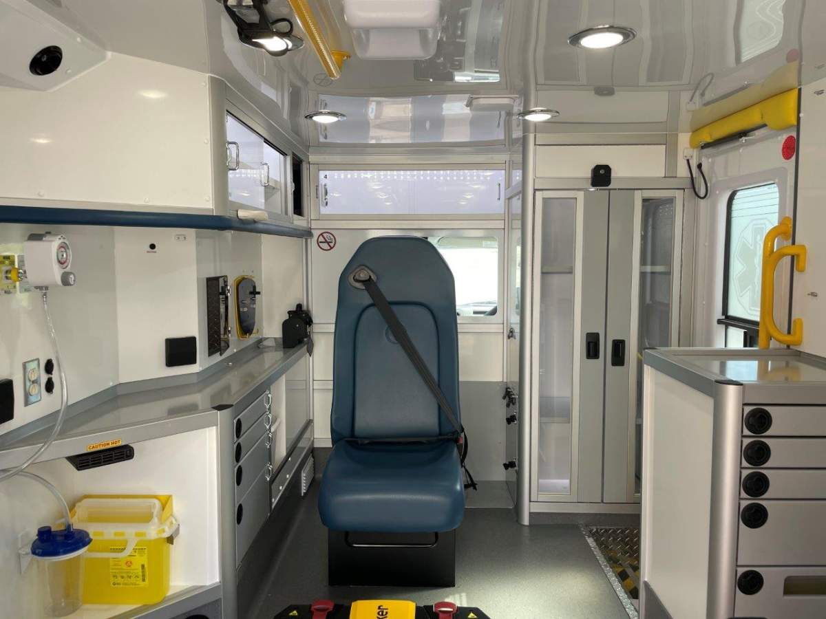 The interior of one of the new ambulances leased from Tri-Star Industries.