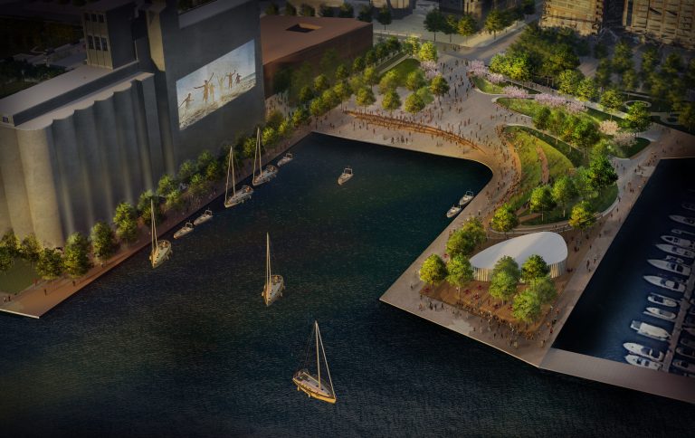 Artist’s rendering of the Bathurst Quay waterfront park.