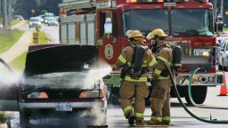 Car fire in Canada