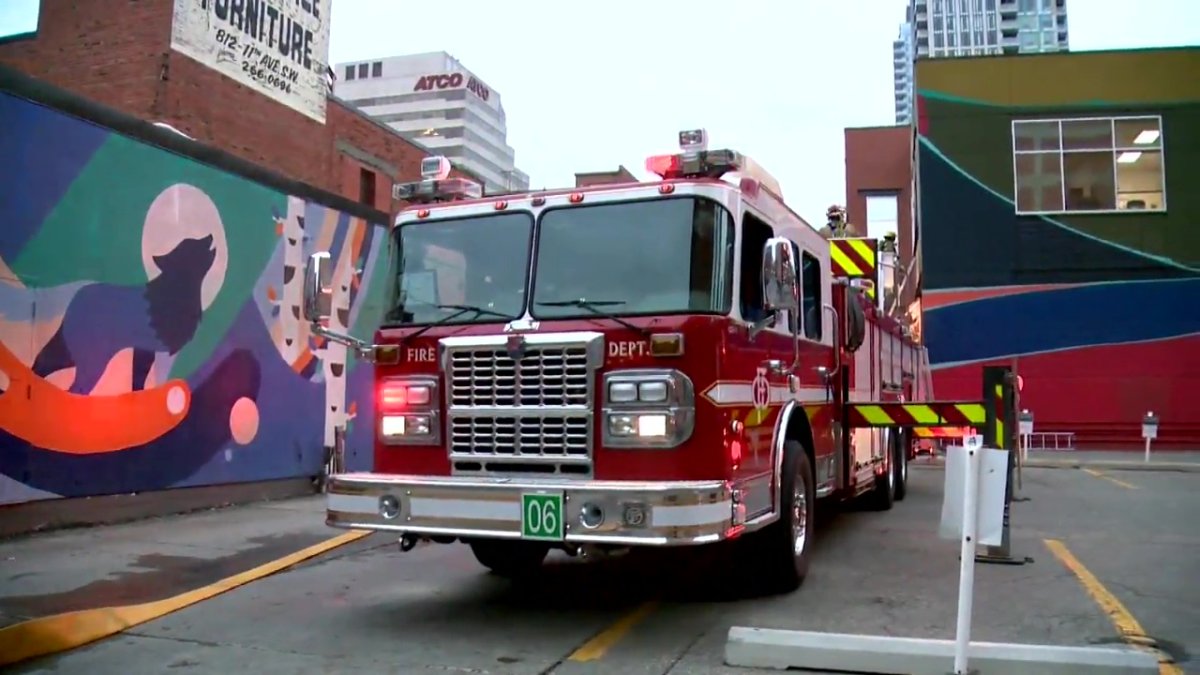 A file photo of a Calgary Fire Department truck on July 2, 2022.