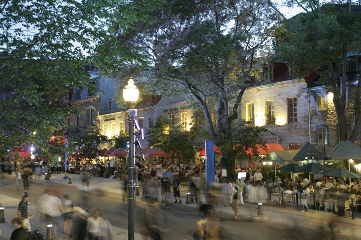 Le Dagobert nightclub is located on Quebec City's famous Grande Allée Street, pictured above.
