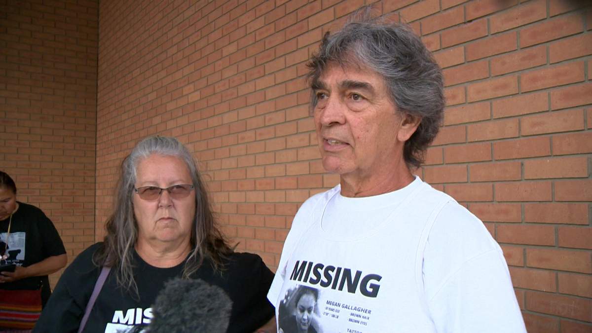 Debbie Gallagher and Brian Gallagher stand outside court on July 20, 2022.