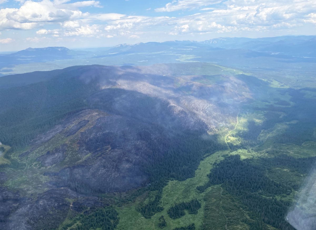 A wildfire burning near Nordegg, Alta., is now being held as of Monday, July 25, 2022.
