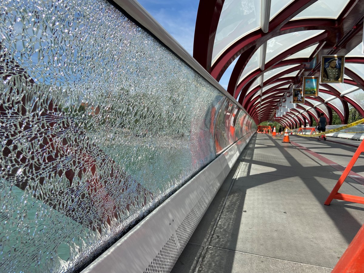 An act of vandalism caused destruction to Calgary's Peace Bridge over the weekend.