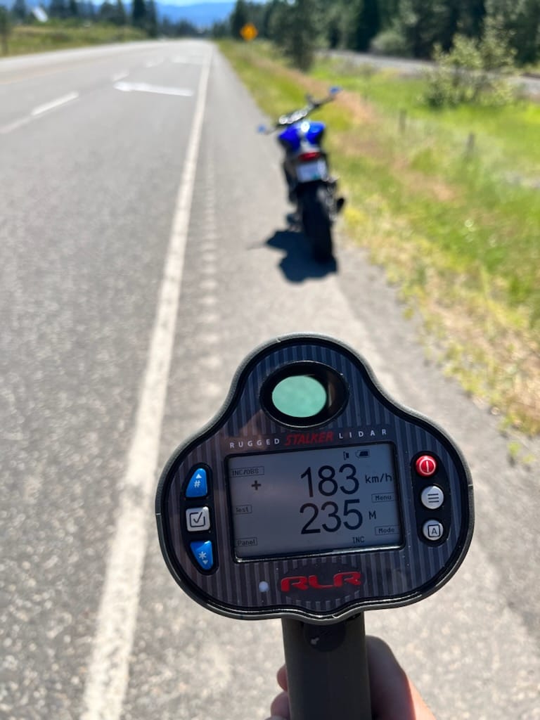 'One of our officers stopped two vehicles travelling at over double the posted limit on Highway 97 around noon (Tuesday),' Const. Chris Terleski said. .