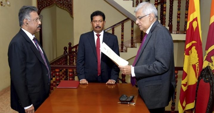 Sri Lankan PM Wickremesinghe sworn in as interim president amid political chaos