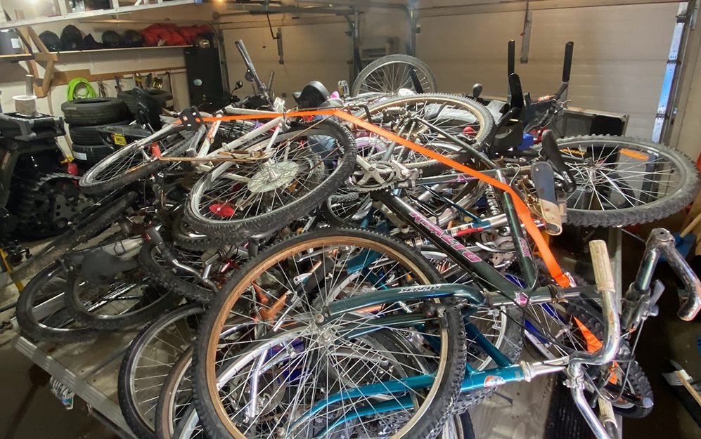 Stolen bicycles seized by Morris RCMP.