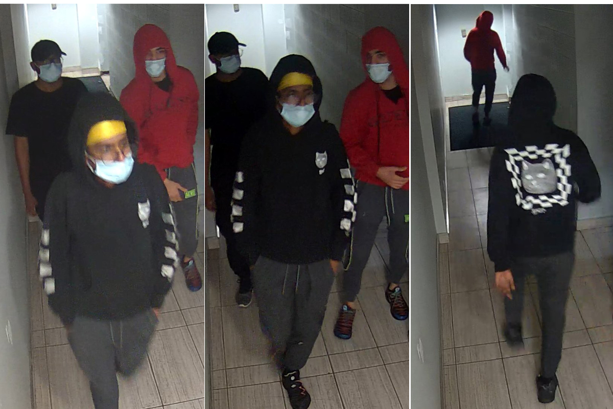 Waterloo Regional Police have released images of three men they are looking to speak with in connection with a recent assault in Waterloo.