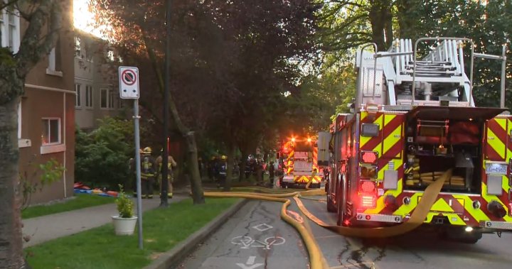 Apartment fire in Vancouver’s West End displaces residents